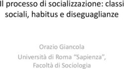 Il processo di socializzazione: classi sociali, habitus e diseguaglianze - Orazio Giancola Universit&agrave; di Roma "Sapienza", Facolt&agrave; di Sociologia ...