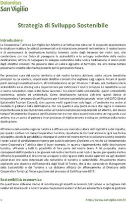 Strategia di Sviluppo Sostenibile - San Vigilio