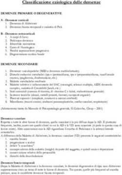 Classificazione eziologica delle demenze - AIMA Biella