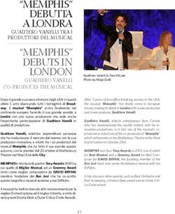 "MEMPHIS" DEBUTTA A LONDRA - GUALTIERO VANELLI TRA I PRODUTTORI DEL MUSICAL