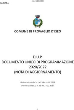 D.U.P. DOCUMENTO UNICO DI PROGRAMMAZIONE (NOTA DI AGGIORNAMENTO) - 2020 ...