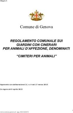 Comune di Genova REGOLAMENTO COMUNALE SUI GIARDINI CON CINERARI PER ANIMALI D'AFFEZIONE, DENOMINATI "CIMITERI PER ANIMALI"