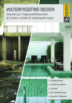 WATERPROOFING DESIGN Soluzioni per l'impermeabilizzazione di piscine e vasche di contenimento acque - Edilportale