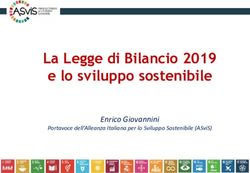 La Legge di Bilancio 2019 e lo sviluppo sostenibile - Enrico Giovannini Portavoce dell'Alleanza Italiana per lo Sviluppo Sostenibile (ASviS)