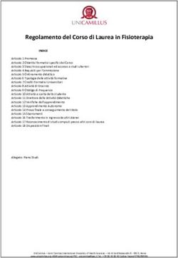 Regolamento del Corso di Laurea in Fisioterapia - UniCamillus