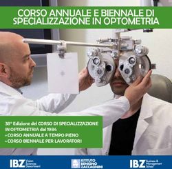 CORSO ANNUALE E BIENNALE DI SPECIALIZZAZIONE IN OPTOMETRIA - 38 Edizione del CORSO DI SPECIALIZZAZIONE IN OPTOMETRIA dal 1984 CORSO ANNUALE A ...