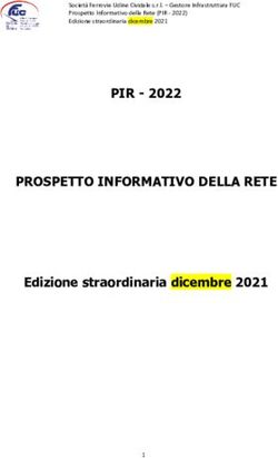 PROSPETTO INFORMATIVO DELLA RETE - PIR 2022 - Edizione straordinaria dicembre 2021 - Societ&agrave; Ferrovie Udine Cividale s.r.l - Gestore ...