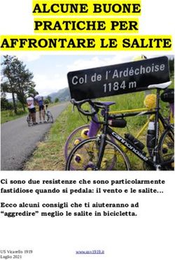 ALCUNE BUONE PRATICHE PER AFFRONTARE LE SALITE