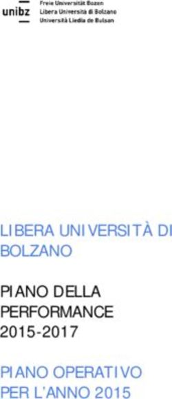 LIBERA UNIVERSITÀ DI BOLZANO PIANO DELLA PERFORMANCE 2015-2017