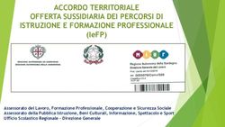 ACCORDO TERRITORIALE OFFERTA SUSSIDIARIA DEI PERCORSI DI ISTRUZIONE E FORMAZIONE PROFESSIONALE