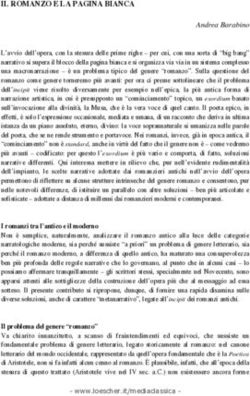 IL ROMANZO E LA PAGINA BIANCA