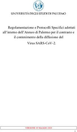 Regolamentazione e Protocolli Specifici adottati all'interno dell'Ateneo di Palermo per il contrasto e il contenimento della diffusione del Virus ...
