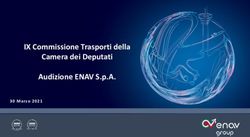 IX Commissione Trasporti della Camera dei Deputati Audizione ENAV S.p.A - 30 Marzo 2021