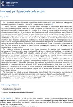 Interventi per il personale della scuola - Camera dei Deputati