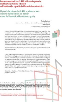 Educazione motoria e soft skills nella scuola primaria: multilateralit&agrave; intensiva e transfer nell'ambito della capacit&agrave; di differenziazione ...