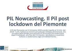 PIL Nowcasting. Il Pil post lockdown del Piemonte