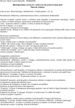 PROGRAMMA SVOLTO ANNO SCOLASTICO 2018-2019 - Pontedera