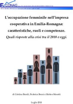 L'occupazione femminile nell'impresa cooperativa in Emilia-Romagna: caratteristiche, ruoli e competenze. Quali risposte alla crisi tra il 2010 e oggi.