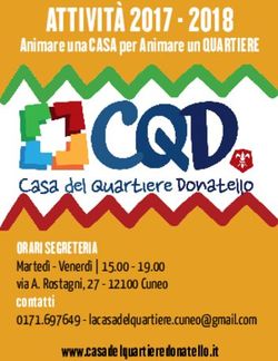 ATTIVITÀ 2017 - 2018 Animare una CASA per Animare un QUARTIERE - ORARI SEGRETERIA - Casa del Quartiere Donatello