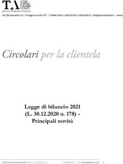 Legge di bilancio 2021 (L. 30.12.2020 n. 178) - Principali novit&agrave; - Principali novit&agrave;