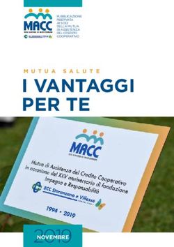 I VANTAGGI PER TE - 2019NOVEMBRE - MUTUA SALUTE - Mutua MACC
