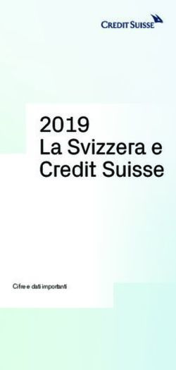 2019 La Svizzera e Credit Suisse