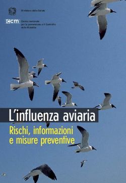 L'influenza aviaria Rischi, informazioni e misure preventive