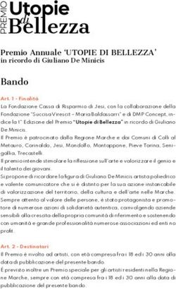Bando Premio Annuale 'UTOPIE DI BELLEZZA' - in ricordo di Giuliano De Minicis