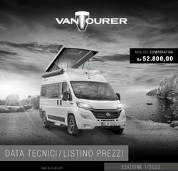 DATA TECNICI/LISTINO PREZZI - da 52.800,00 MIGLIOR COMPARATIVA - VANTourer