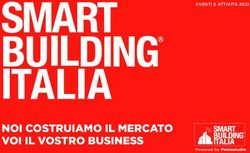 NOI COSTRUIAMO IL MERCATO VOI IL VOSTRO BUSINESS - EVENTI E ATTIVIT&Agrave; 2021 - Smart ...