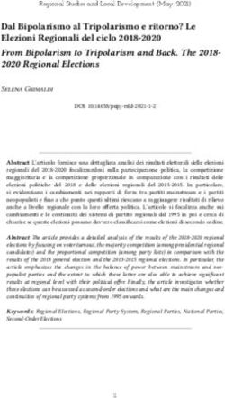 Dal Bipolarismo al Tripolarismo e ritorno? Le Elezioni Regionali del ciclo 2018-2020 From Bipolarism to Tripolarism and Back. The 2018- 2020 ...