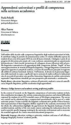 Apprendenti universitari e profili di competenza nella scrittura accademica