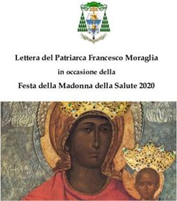 Lettera del Patriarca Francesco Moraglia Festa della Madonna della Salute 2020 - in occasione della - Patriarcato di Venezia