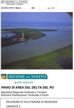 PIANO DI AREA DEL DELTA DEL PO - Segreteria Regionale Ambiente e Territorio Direzione Pianificazione Territoriale e Parchi