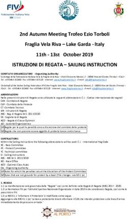 ISTRUZIONI DI REGATA - SAILING INSTRUCTION - 2nd Autumn Meeting Trofeo Ezio Torboli Fraglia Vela Riva - Lake Garda - ltaly 11th - 13st October 2019