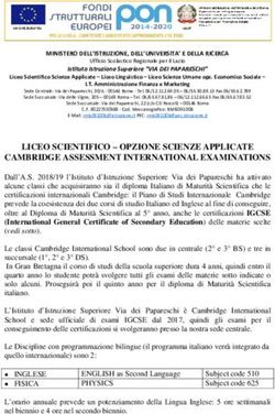 LICEO SCIENTIFICO - OPZIONE SCIENZE APPLICATE CAMBRIDGE ASSESSMENT INTERNATIONAL EXAMINATIONS