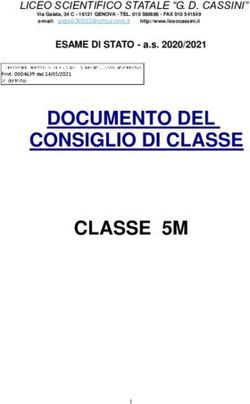 DOCUMENTO DEL CONSIGLIO DI CLASSE CLASSE 5M - LICEO SCIENTIFICO STATALE "G. D. CASSINI"