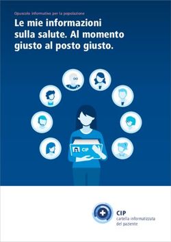 Le mie informazioni sulla salute. Al momento giusto al posto giusto - CIP cartella informatizzata del paziente - patientendossier ...