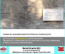Marted&igrave; 20 aprile 2021 A cura di Angela Poli Biblioteca comunale per ragazzi Casa Niccolini