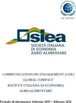 COMMUNICATION ON ENGAGEMENT (COE) GLOBAL COMPACT SOCIETA' ITALIANA DI ECONOMIA AGRO-ALIMENTARE - Periodo di riferimento: febbraio 2019 - febbraio 2021
