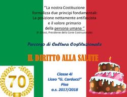 IL DIRITTO ALLA SALUTE - ''La nostra Costituzione formalizza due principi fondamentali: La posizione nettamente antifascista e il valore primario ...