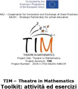 Toolkit: attivit&agrave; ed esercizi - TIM - Theatre in Mathematics