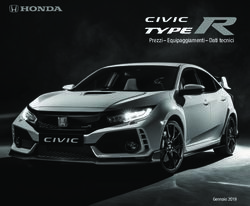 Prezzi - Equipaggiamenti - Dati tecnici - Gennaio 2019 - Honda