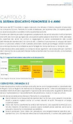 IL SISTEMA EDUCATIVO PIEMONTESE 0-6 ANNI - Sisform