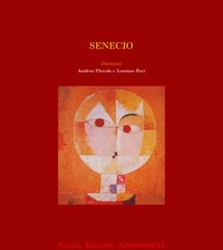SENECIO - Saggi, Enigmi, Apophoreta - Direttore Andrea Piccolo e Lorenzo Fort - Senecio.it