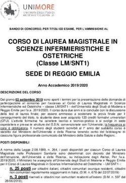 CORSO DI LAUREA MAGISTRALE IN SCIENZE INFERMIERISTICHE E OSTETRICHE - Unimore