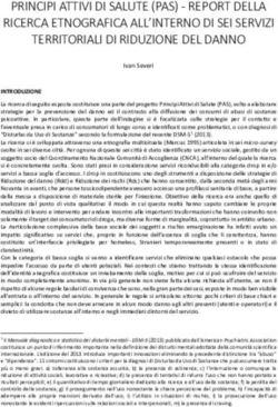 PRINCIPI ATTIVI DI SALUTE (PAS) - REPORT DELLA RICERCA ETNOGRAFICA ALL'INTERNO DI SEI SERVIZI TERRITORIALI DI RIDUZIONE DEL DANNO - CNCA