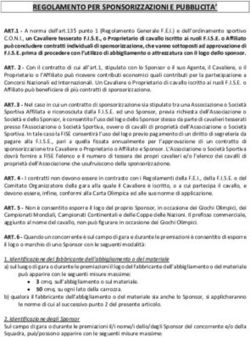 REGOLAMENTO PER SPONSORIZZAZIONI E PUBBLICITA' - Fise