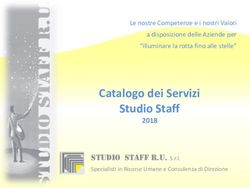 Catalogo dei Servizi Studio Staff 2018 - Le nostre Competenze e i nostri Valori