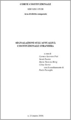 CORTE COSTITUZIONALE SEGNALAZIONI SULL'ATTUALITÀ COSTITUZIONALE STRANIERA - SERVIZIO STUDI - marzo 2019